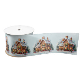Lazo De Raso Gingerbread House Navidades Satin Ribbon