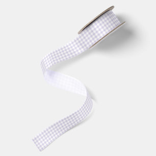 Lazo De Raso Gingham Clásico Primavera Lavanda Polvorienta