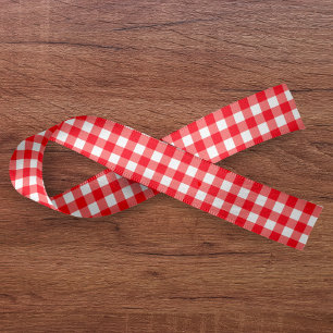 Lazo De Raso Gingham Plaid Red & White