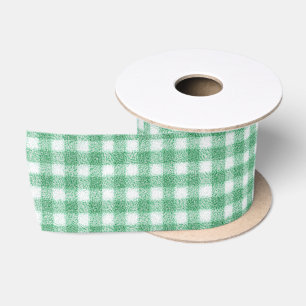 Lazo De Raso Gingham Verde Menta