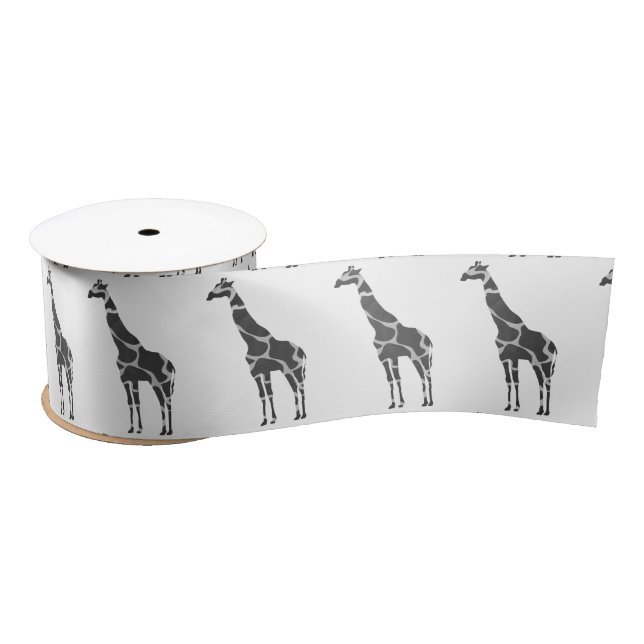 Lazo De Raso Giraffe Black and Grey Silhoutte (Carrete)
