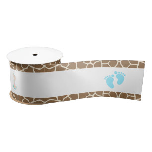 Lazo De Raso Giraffe Blue Boy Baby Shower