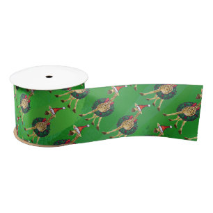 Lazo De Raso Giraffe Navidades Satin Ribbon