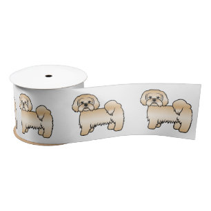 Lazo De Raso Golden Lhasa Apso Cute Cartoon Dog Ilustracion
