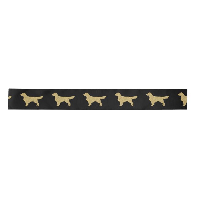 Lazo De Raso Golden Retriever Purpurina Gold (Anverso)