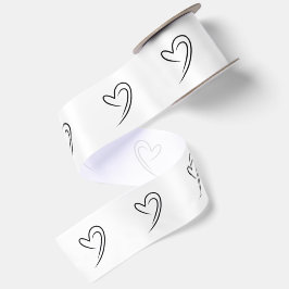 Lazo De Raso Golf Heart Swing Minimalista Negro | Regalo de Cum