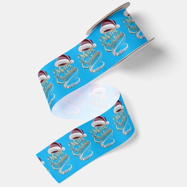 Lazo De Raso Gorro de Navidad lindo (Reverso)