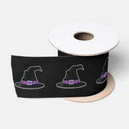 Lazo De Raso Gorros de bruja de dibujos animados con morado sob