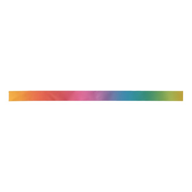 Lazo De Raso Gradiente arcoiris colorido (Anverso)