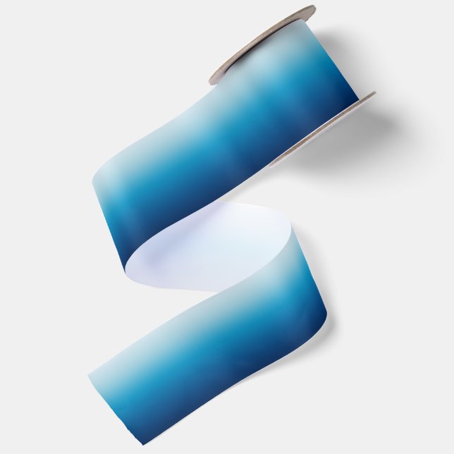 Lazo De Raso Gradiente azul de cielo brillante y océano (Reverso)