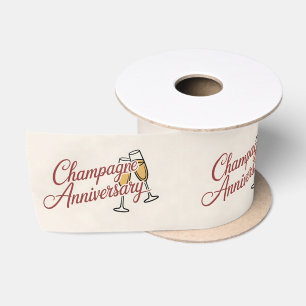 Lazo De Raso Gráfico de guión de celebración de aniversario de 