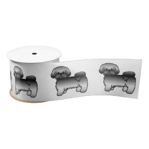 Lazo De Raso Gray Shih Tzu Cute Cartoon Dog Ilustracion