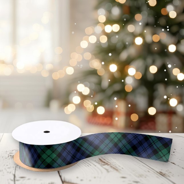 Lazo De Raso Green y Blue Black Watch Tartán Plate Holiday (Subido por el creador)