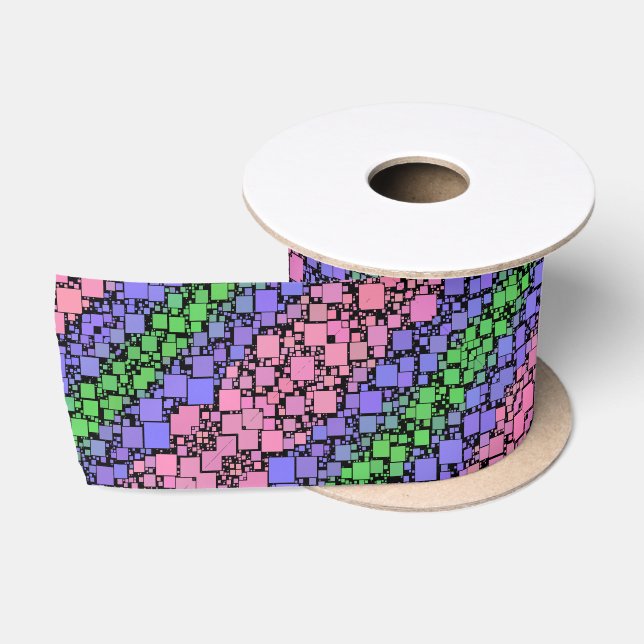 Lazo De Raso Groovy Boho Retro Mod Geométrico Orgullo Trigénero (Carrete)