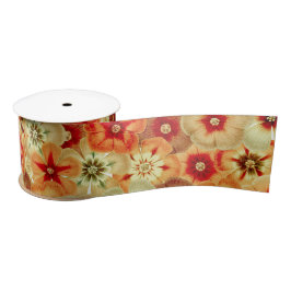 Lazo De Raso Groovy Retro Naranja Hippie FlowPattern