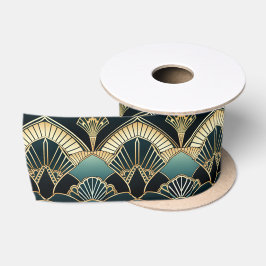 Lazo De Raso Grosor con patrones geométricos Art Deco