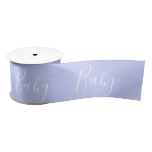 Lazo De Raso Guión de bebé morado Baby Shower elegante
