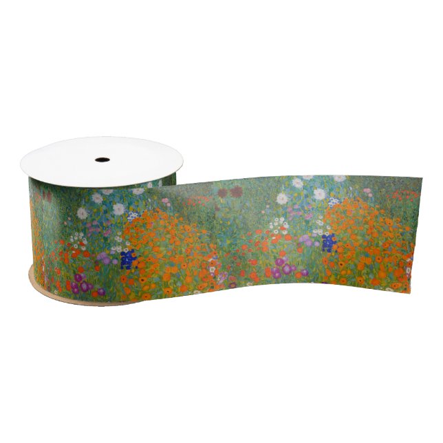 Lazo De Raso Gustav Klimt - Jardín de flores (Carrete)