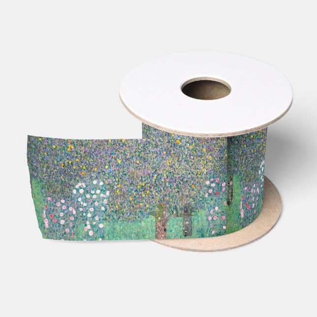 Lazo De Raso Gustav Klimt - Rosebushes bajo los árboles (Carrete)