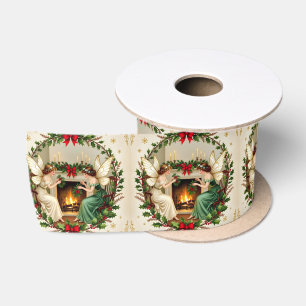 Lazo De Raso Hadas Victorianas Espíritu de Navidad