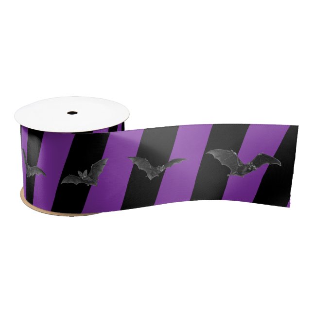 Lazo De Raso Halloween Bats (Carrete)