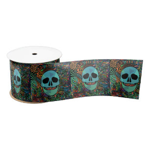 Lazo De Raso Halloween Hippie Skull Thunder_Cove