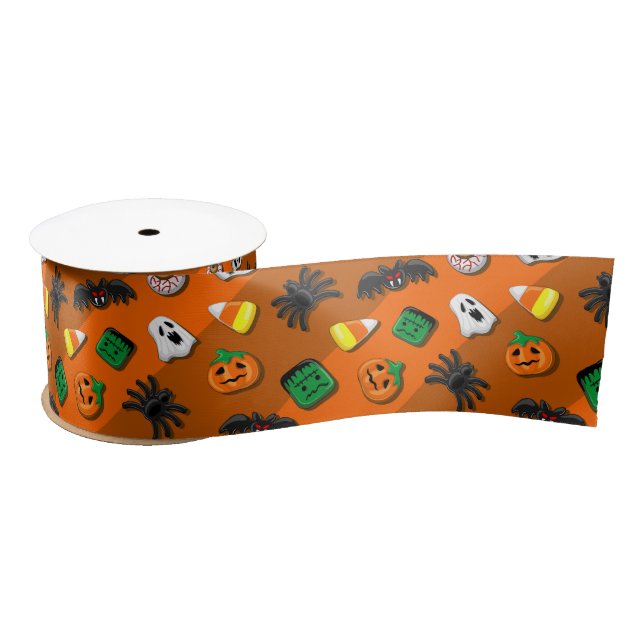 Lazo De Raso Halloween Spooky Candies Fiesta (Carrete)