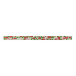 Lazo De Raso Hand-Drawn Apple Ribbon – Rustic Modern