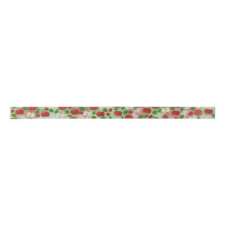 Lazo De Raso Hand-Drawn Apple Ribbon – Rustic Modern