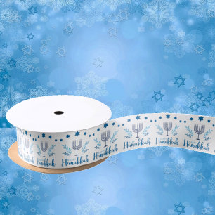 Lazo De Raso Hanukkah menorah Ribbon