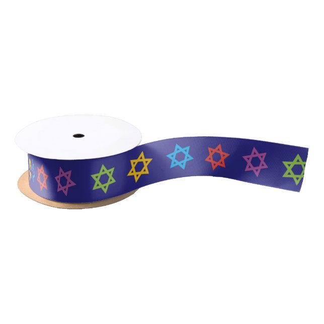 Lazo De Raso Hanukkah Star Ribbon (Carrete)