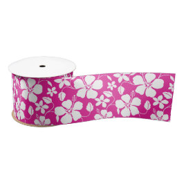 LAZO DE RASO HAWAIAN HULA (HIBISCO) PINK SATIN RIBBON