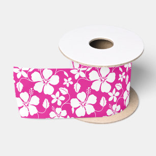 LAZO DE RASO HAWAIAN HULA (HIBISCO) PINK SATIN RIBBON