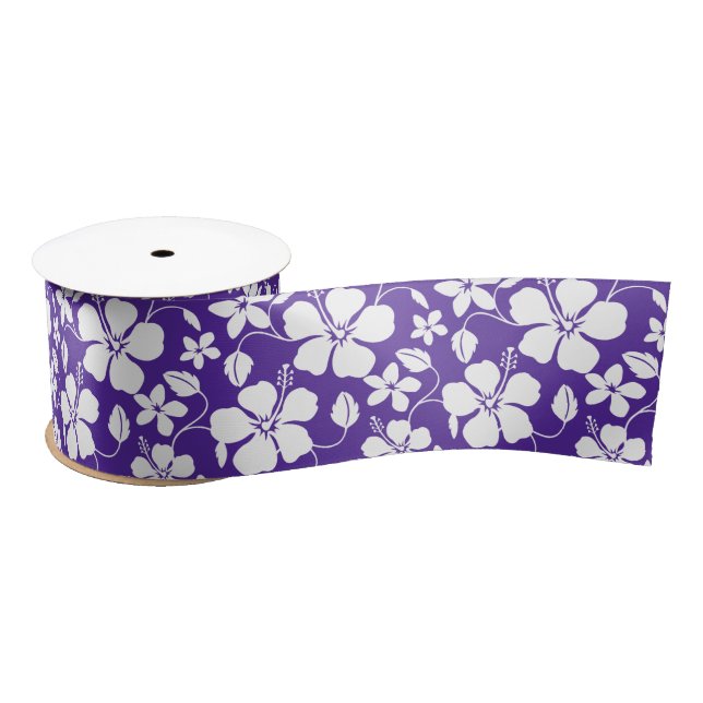 LAZO DE RASO HAWAIIAN HULA (HIBISCUS) PURPLE (Carrete)