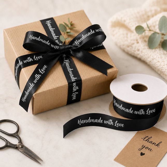 Lazo De Raso Hecho a mano con Amor (Handmade with Love Ribbon)