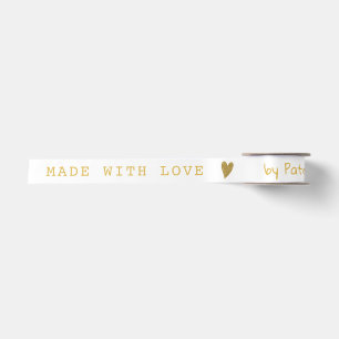 Lazo De Raso Hecho con Amor Personalizado Corazón Blanco y Dora