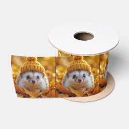 Lazo De Raso Hedgehog En Hojas De Otoño