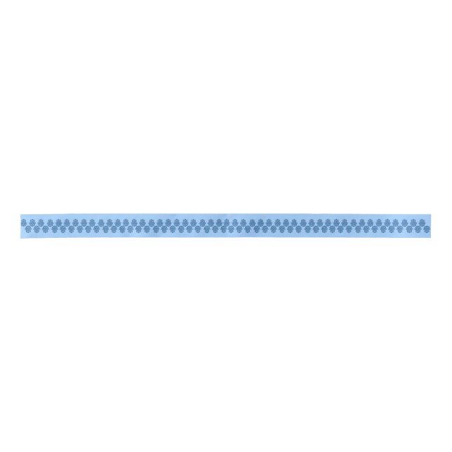 Lazo De Raso Henna Hand de Hamsa (Azul) (Anverso)