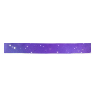 Lazo De Raso Hermoso arte de galaxia Purple Starry Sky