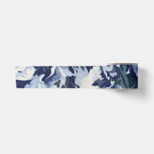 Lazo De Raso Hermoso diseño floral en tonos azules