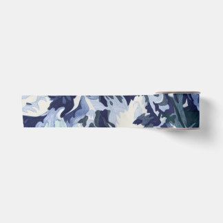 Lazo De Raso Hermoso diseño floral en tonos azules