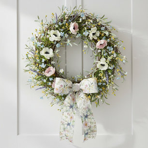 Lazo De Raso Hermoso patrón floral pastel