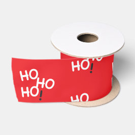Lazo De Raso ¡Ho Ho Ho Ho Ho! Cinta roja de texto
