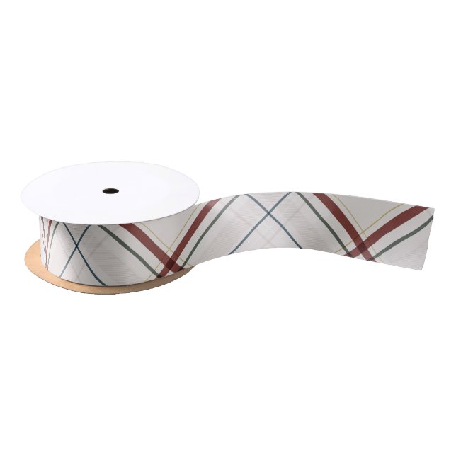 Lazo De Raso Holiday plaid simple classic maroon, green, navy (Carrete)