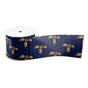 Lazo De Raso Holly, Navidades Gold y Navy Blue