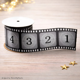 Lazo De Raso Hollywood Film Strip Ribbon, Old Cinema Countdown