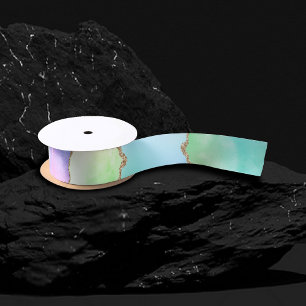 Lazo De Raso Holo Agate   Mármol falso irlandés Pastel Ombre