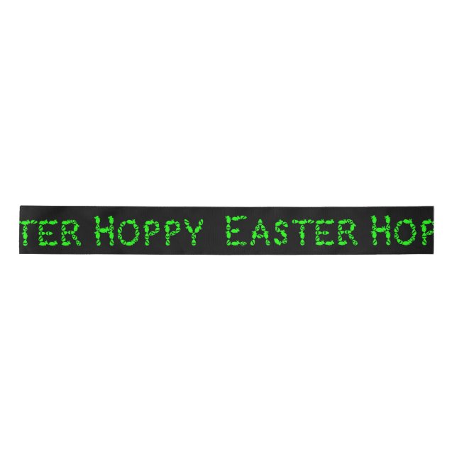 Lazo De Raso Hoppy Easter Neon Green (Anverso)