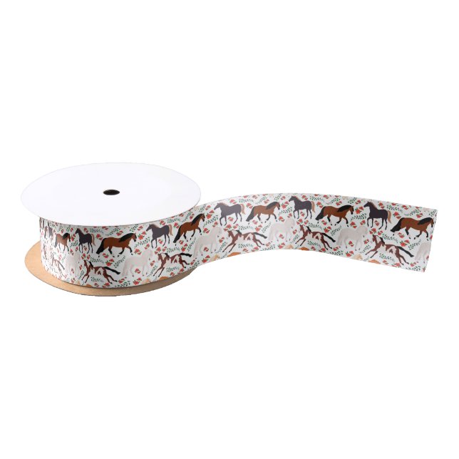 Lazo De Raso Horse Satin Ribbon in White (Carrete)