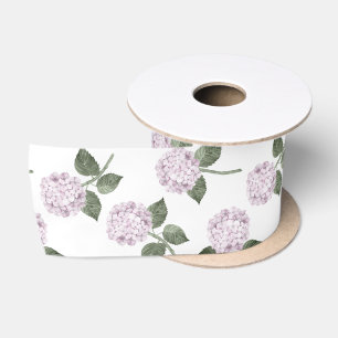 Lazo De Raso Hydrangea Rosa Floral 